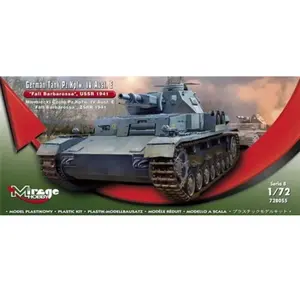 Mirage Hobby 728055 modèle Kit German Réservoir PZ. Kpfw. IV Ausf. E Cas Barberousse USSR 1941 pas cher