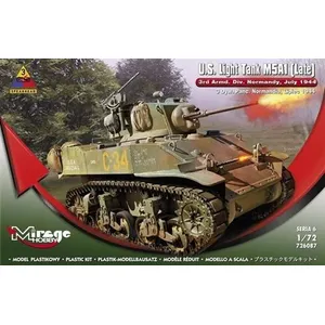 U.s.light Tank M5a1 (late) 3rd Armd.divn - 1:72e - Mirage Hobby pas cher