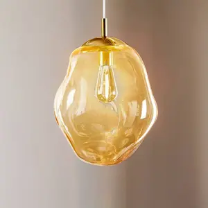 EULUNA Suspension En Verre Sol, Dorée/Ambrée pas cher