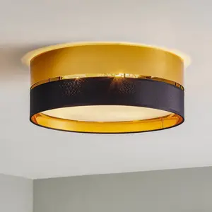 famlights Plafonnier HILTON Noir-Or 4x E27 4180 TK Lighting pas cher