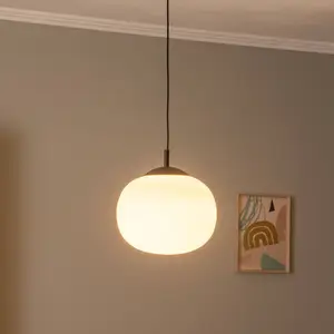 VIBE Hanglamp Zwart Glas E27 15W TK Lighting