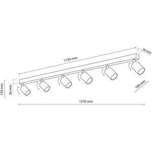 TK Lighting, Applique + plafonnier, Luminaire directing Top 6198, 60 W, GU10 (GU10) pas cher