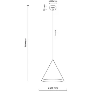 TK Lighting, Lampe de table, Luminaire suspendu Cono 6632, 15 W, E27 pas cher