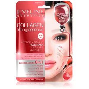 Eveline Cosmetics Masque facial raffermissant intense au collagène 8 en 1Vendu paramazon