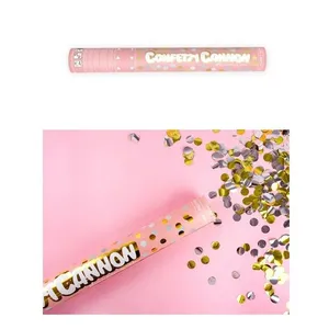 Canon à confettis rond or et argent 40cm - NO NAME - Idéal pour célébrer un évènement pas cher