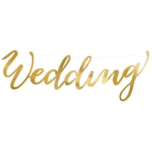 Party-Decoration Partydeco - Gouden letterslinger Wedding pas cher