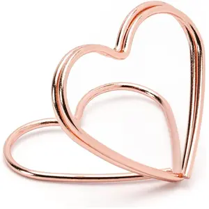 PartyDeco Marque-places coeurs or rose 2,5 cm - NO NAME - Blanc - Adulte - Rose gold pas cher