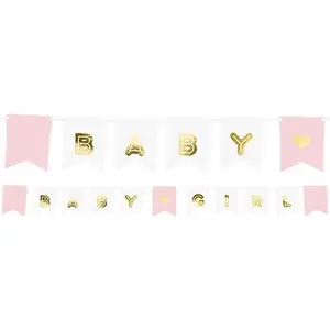 PartyDeco Slinger Baby Girl - 2.5 meter - Babyshower - Gender reveal - pas cher