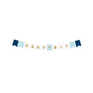 PartyDeco Slinger banner babyshower kraamfeest Baby Boy - 2.5 meter pas cher