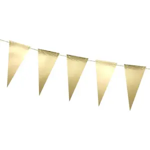 Partydeco - Vlaggenlijn Goud (13 cm) - 2,1 m pas cher