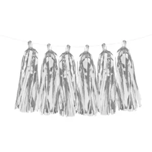 Partydeco Poland Tassels slinger DIY, zilver pas cher