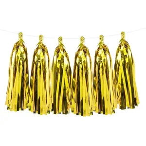 Partydeco Poland Tassels goud | Slinger | DIY | 2 meter pas cher
