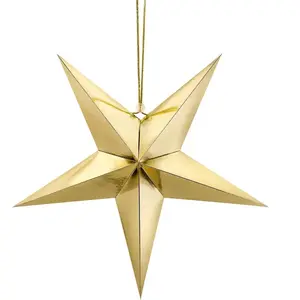 P&D Étoile décorative 45 cm, carton, or pas cher