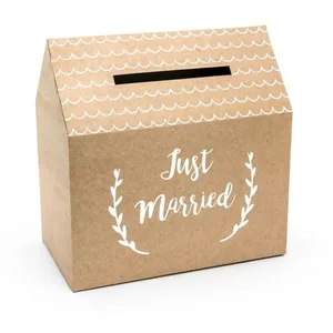PartyDeco NO NAME Urne Mariage Just Married Mariage kraft pas cher