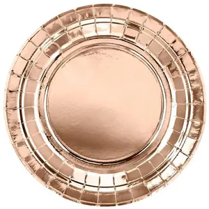 SANS 6 ASSIETTES ROSE GOLD 18CM- VAISSELLE DE FÊTE Rose pas cher