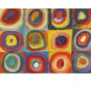 Interdruk Art Collection - Kandinsky - Carrés et cercles concentriques... pas cher