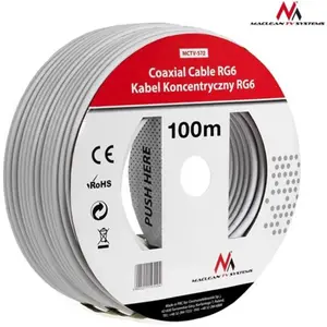 RG6 Coaxiale kabel 1.0CCS 100 m Maclean TV pas cher