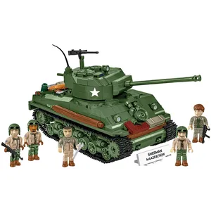 JEU DE CONSTRUCTION - COBI 3118 - SHERMAN M4A2E8(76)W - VERT pas cher