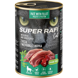 paquet économique de 24x400g : Rafi Super for Sterile Cats Oie & Foie de dinde Nourriture humide pour chats pas cher