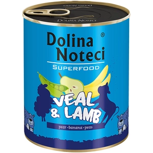 6x800g, Dolina Noteci Superfood, veau et agneau, nourriture humide pou... pas cher