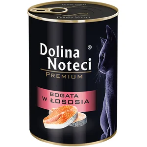 12x400g, Dolina Noteci Premium, nourriture humide pour chats riche en saumon pas cher