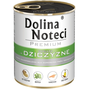 12 x 800 g Dolina Noteci Premium, venaison, nourriture humide pour chiens pas cher