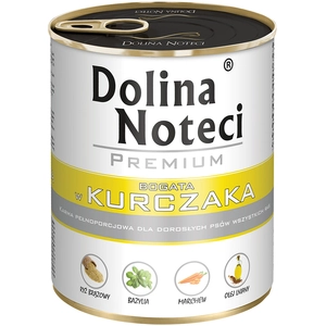 12 x 800 g Dolina Noteci Premium, Poulet, nourriture humide pour chiens pas cher