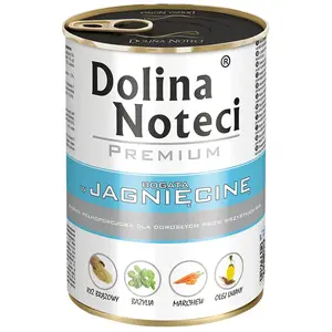 24x400g Dolina Noteci Premium, agneau, nourriture humide pour chiens pas cher