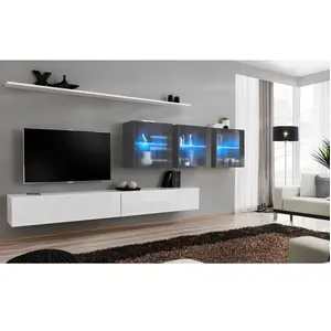 AC-DÉCO Ensemble Mural - Switch Xvii - 3 Vitrines Led - 2 Banc Tv - 2 ...Vendu paramazon
