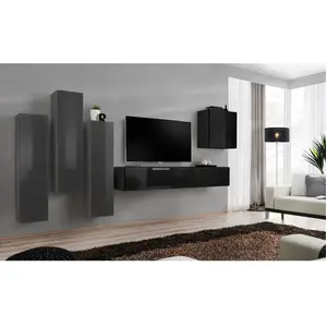 Ensemble Mural - Switch Iii - 3 Vitrines Verticales - 1 Banc Tv - 1 Vi...Vendu paramazon