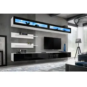 Ensemble mural - AC-DÉCO - FLY I - 2 rangements LED - 2 meubles TV - 2... pas cher
