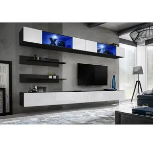 Ensemble Mural - Fly I - 2 Rangements Led - 2 Meubles Tv - 2 Étagères ... pas cher