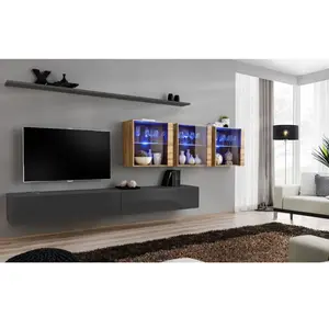 Ensemble Mural - Switch Xvii - 3 Vitrines Led - 2 Banc Tv - 2 Étagères...Vendu paramazon