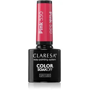 Claresa, Vernis à ongles, Vernis à ongles UV LED Collection Manucure Hybride Soak Off - 5ml Couleur Rose No. 530 (Rose, Vernis semi-permanent) pas cher