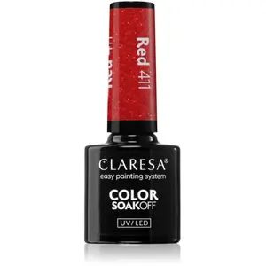 Vernis hybride rouge Claresa Soak Off UV/LED 411 5g pas cher