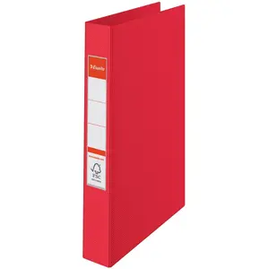 Esselte - 14459 - Classeur à 4 anneaux en Polypropylène - A4-35 mm - Rouge pas cher