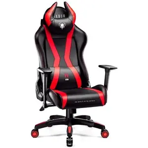 Fotel DIABLO CHAIRS X-Horn (XL) Czarno-czerwony pas cher