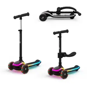 Kinderkraft Trottinette à trois roues à RAKET UP noir KRRAUP00BLK0000 pas cher