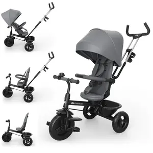 Comparateur de prix : Kinderkraft Tricycle ASTON 2 PLUS gris KRASTO02GRYPL00