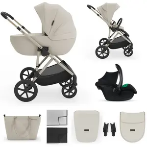 Kinderkraft Poussette multifonction PRIME 3 2 en 1 beige KSPRIM03BEG20...