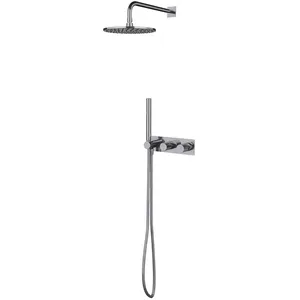 OMNIRES Contour - Doucheset met inbouwkraan, met inbouwdeel, diameter 25 cm, chroom SYSCT10CR