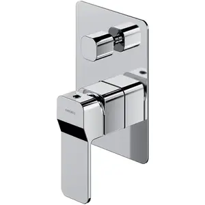 Omnires, Robinetterie de salle de bains, Robinet de douche et bain coulissant avec finition chromée pas cher