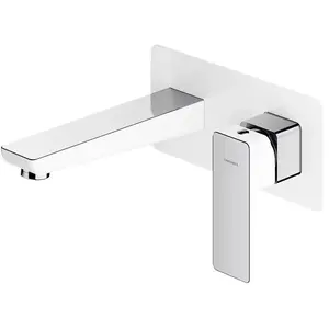 Omnires, Robinetterie de salle de bains, parma - inbouw wastafelkraan, 2-gats installatie,met inbouwdeel, wit/chroom pas cher