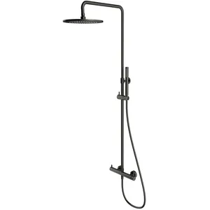 Omnires, Système de douche, Y - Doucheset met kraan, diameter 25 cm, geborsteld grafiet Y1244MGR pas cher