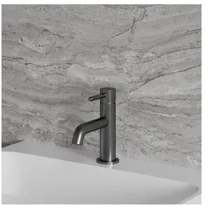 OMNIRES Y - Wastafelkraan, geborsteld grafiet Y1210NGR pas cher
