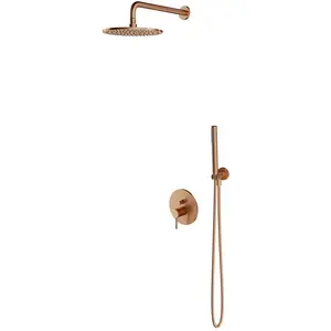 Omnires SYSY35CPB, Système de douche encastré Y, Brushed copper pas cher
