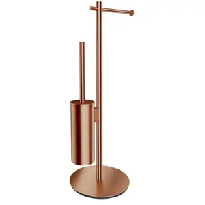 OMNIRES Modern Project - Toiletpapier- en toiletborstelhouder, geborst... pas cher