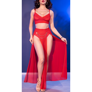 Chilirose Ensemble 3 Pièces Celia Rouge rouge L pas cher