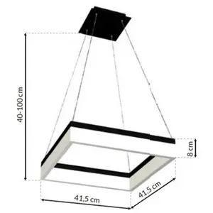 Milagro Lampe Suspendu Nero 32w Led pas cher