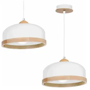 Suspension STUDIO BLANC 1xE27 pas cher